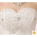 Graceful off-shoulder lace applique ball gown plus size wedding dress